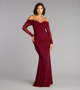 Lindsey Pearl Cold Shoulder Mermaid Formal Dress