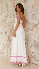 Daleyza Maxi Dress - White / Pink