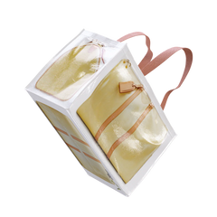 TITA ELVIE duffle Grocery Bag, yellow canvas, large