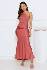 Starlit Darling Satin Maxi Dress Pink