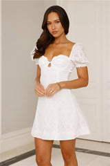 Strawberry Smoothie Mini Dress White