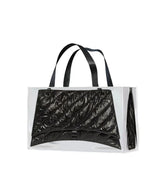 Grocery Bags Creative Parody Hourglass Bag Print Woven Bag Fire All Over Net Fitness Leisure Bag