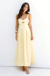 Wild Dahlia Maxi Dress Yellow