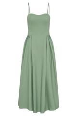 Rebecca Cotton Midi Dress - Basil