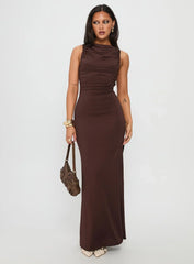Undeniable Cut Out Maxi Dress Brown