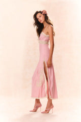 Valea Embellished Satin Maxi Dress