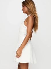 Alyn Halter Mini Dress White