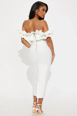 Statements Like This Midi Dress - White