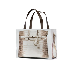 Grocery Bags Creative Parody Platinum Bag Print Woven Bag Fire Over The Net Birkin Fitness Casual Bag