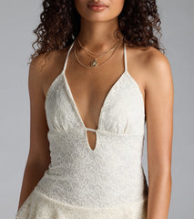 Boho Dreamer Ruffled Lace Romper