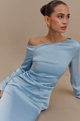 Avery Long Sleeve Maxi Dress - Cornflower Blue