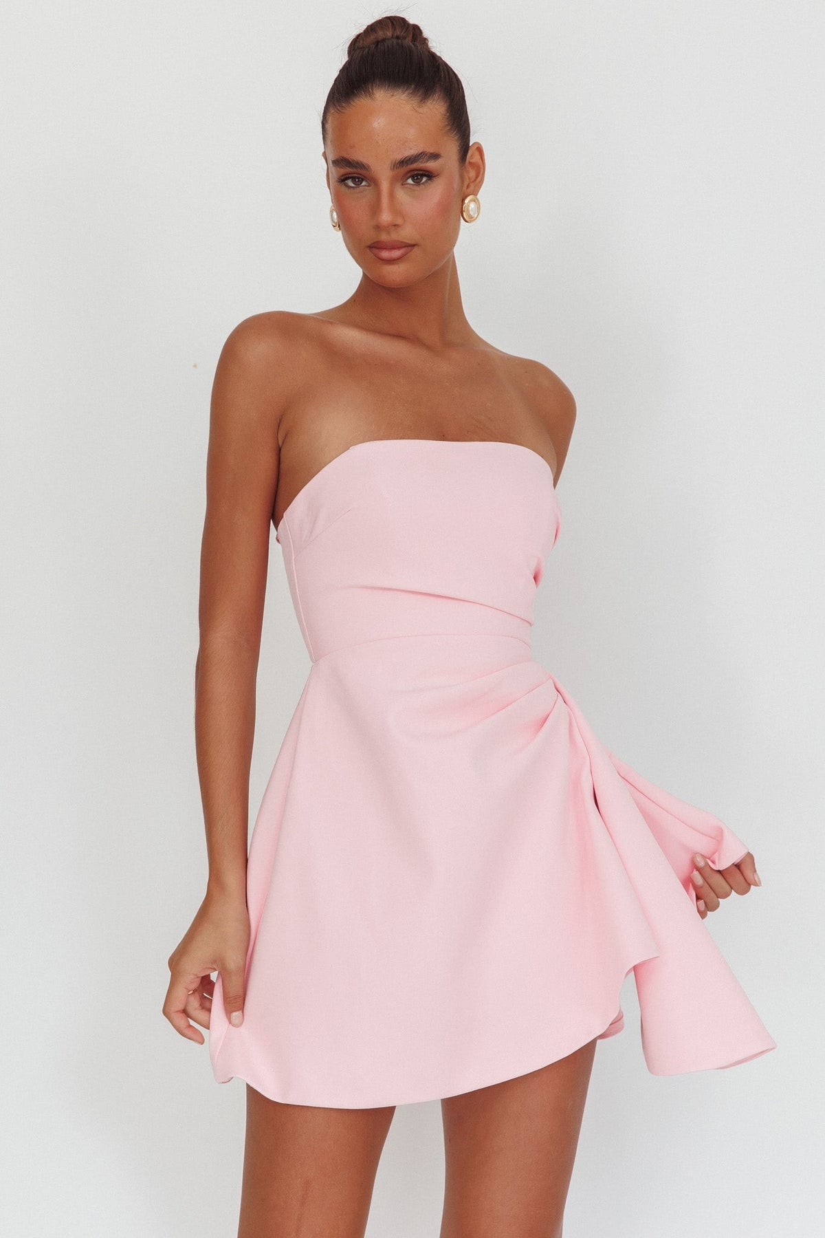 Minnesota Strapless Mini Dress Pink