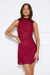 Darling Delight Mini Dress Burgundy