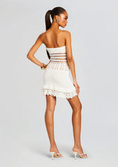 Vali Crochet Pearl Embellished Dress