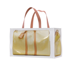 TITA ELVIE duffle Grocery Bag, yellow  canvas, large