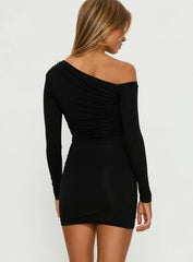 Beller Long Sleeve Mini Dress Black