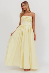 Love Songs Back Bow Maxi Dress Butter
