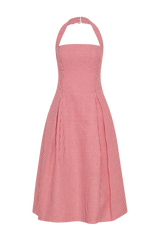 Juana Halter Midi Dress - Red Gingham