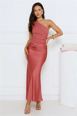 Starlit Darling Satin Maxi Dress Pink