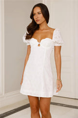 Strawberry Smoothie Mini Dress White