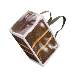 TITA ELVIE duffle Grocery Bag, brown  canvas, large