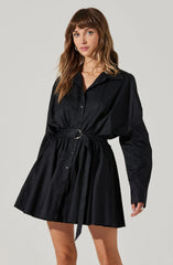 Winica Belted Mini Shirtdress