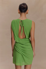 Oria Chiffon Mini Dress - Green