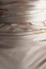 Cedar Strapless Satin Maxi Dress - Blush Gold