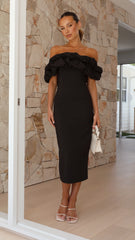 Bernadette Midi Dress - Black