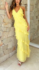 Sophia Maxi Dress - Lemon