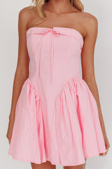 Angel Girls Bow Back Mini Dress Pink