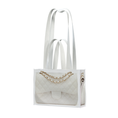 GroceryBags Creative imitation platinum bag printed woven bag cobalt white small fitness leisure bag