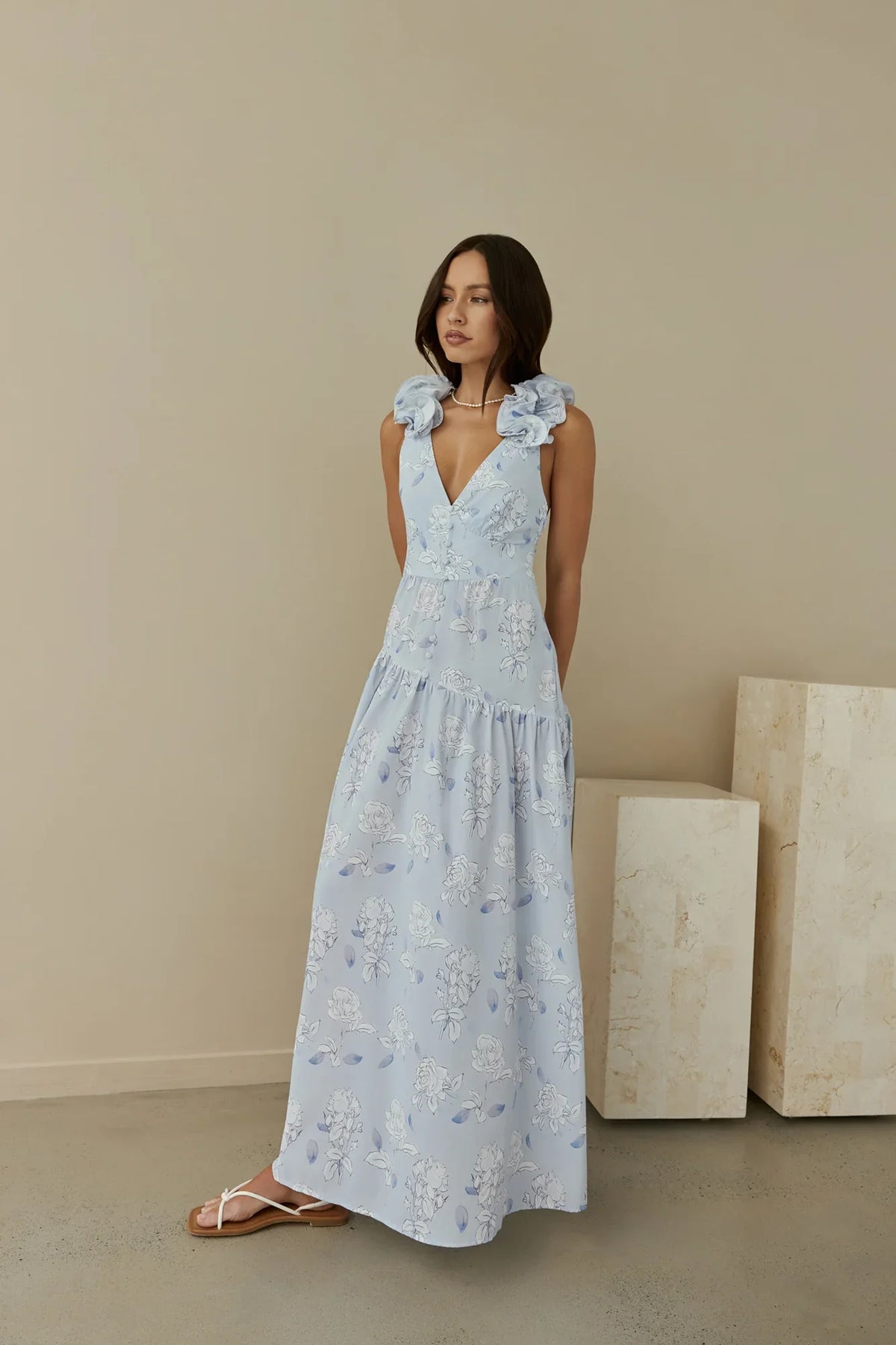 Pretty Smile Maxi Dress Blue