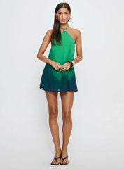 Nichole Halter Mini Dress Green
