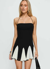 Delamere Mini Dress Black / White Contrast