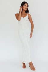 Spark Joy Floral Crochet Overlay White