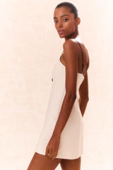 Adelaide Tweed Mini Dress-Cream