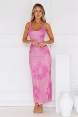 Amber Splendour Mesh Maxi Dress Purple