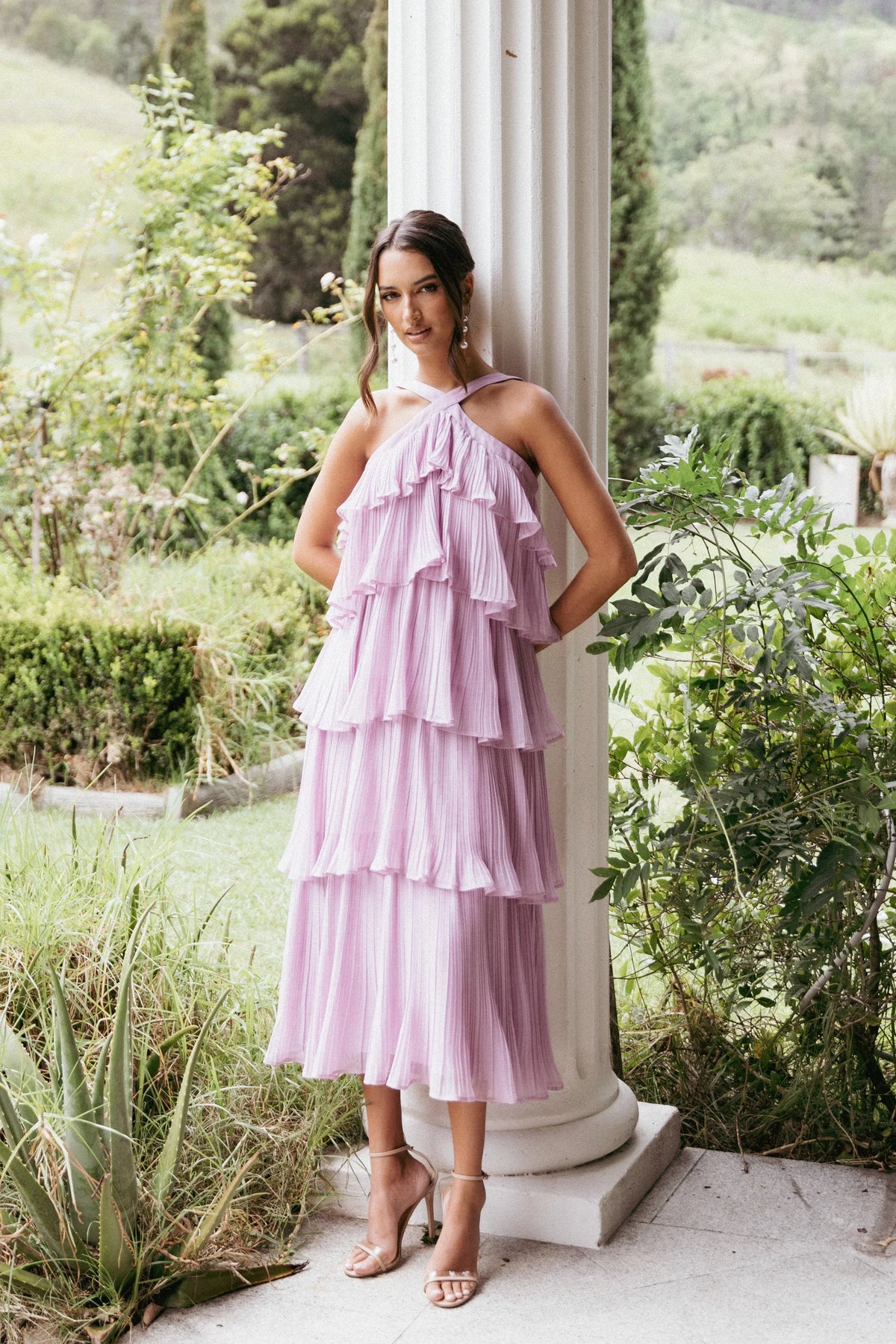 Aveline Midi Dress - Lilac