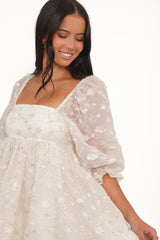 Lillan Mini Dress - Ivory Sequin