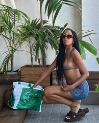 Grocery Bags Creative Parody Platinum Bag Print Woven Bag Full Take Down Birkin Fitness Casual Bag