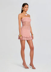 Vali Crochet Pearl Embellished Dress