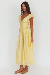 Elsewhere Waist Bows Maxi Dress Banana