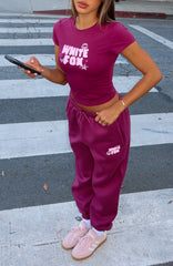11th Street Sweet Kisses Sweatpants Very Berry