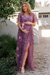 Marseille Embossed Maxi Dress | Lavender