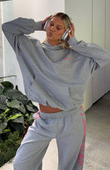 Lucky Thirteen Shaya Oversized Hoodie Dark Grey Marle